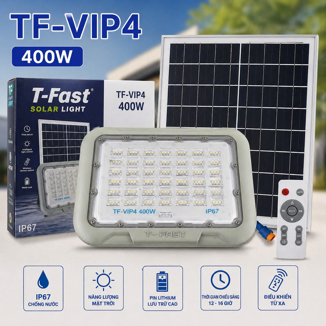 đèn năng lượng mặt trời 400W